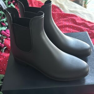 Ankle rain boots matte black